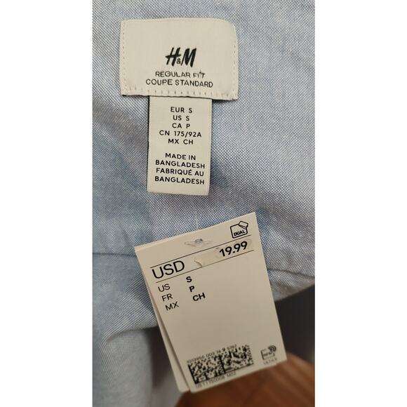 H&M Adult Small Chambray Button Down One Of A Kind Astros Game Day Shirt B20 - Picture 7 of 7